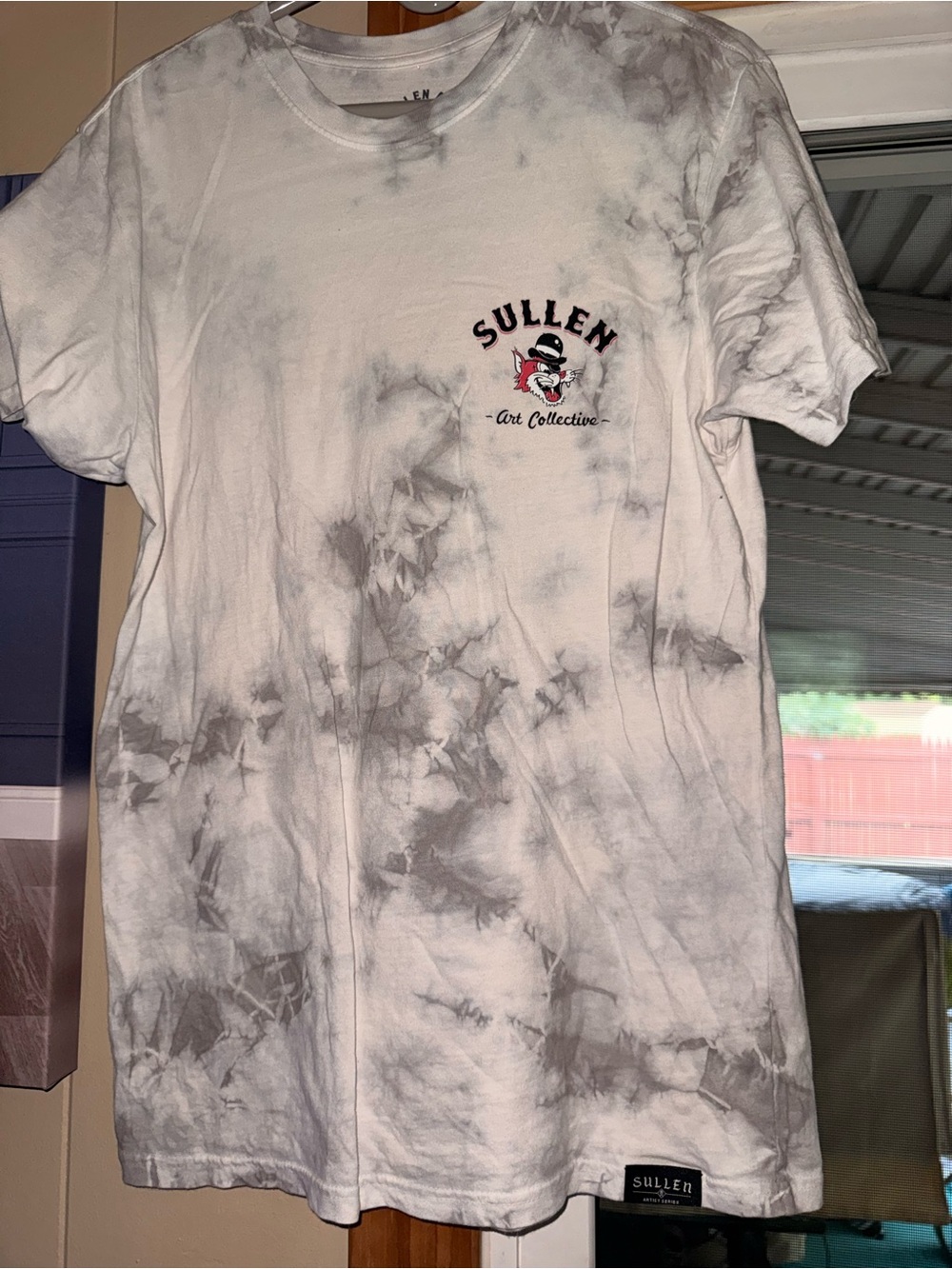 Sullen Art Collective Men's Gray Tie-Dye Short Sleeve Tee